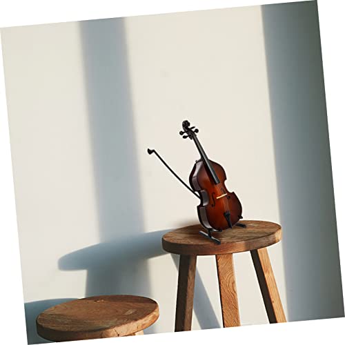 KONTONTY 1 Peça Modelo De Violoncelo Mini Baixo Modelo De Decoração Instrumento De Decoração De Mesa