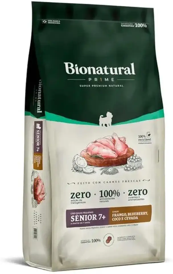 Bionatural Prime - Frango Cães De Raças Peq. Sênior 7+10,1kg