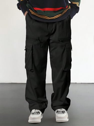 Image of Q - RIOUS Cotton Casual Cargo Pants for Men - Multi-Pocket Style
