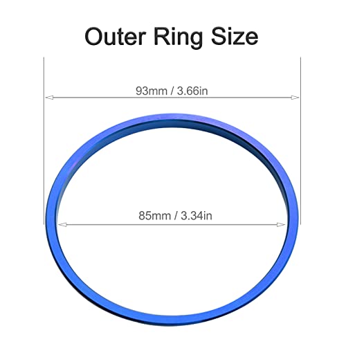 Image of JDMCAR AC Vent Trim Aluminum Alloy Ring 4PCS for 2016-2022 Toyota Tacoma