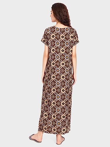 Image of Evolove Women's Viscose Liva Long Maxi Night Gown Nighty Dress with Pocket, Super Soft Comfortable (LNG-Rayon)