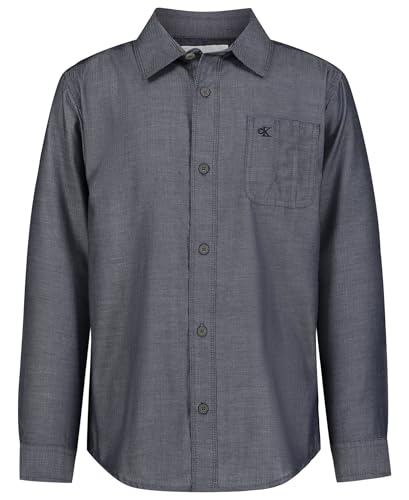 Image of Calvin Klein Boys Long Sleeve Woven Button-Down Shirt