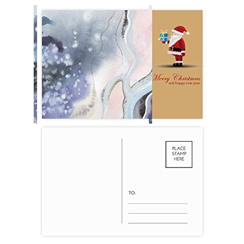 Cartes postales Père Noël lot de 20 papeterie originale encre abstraite