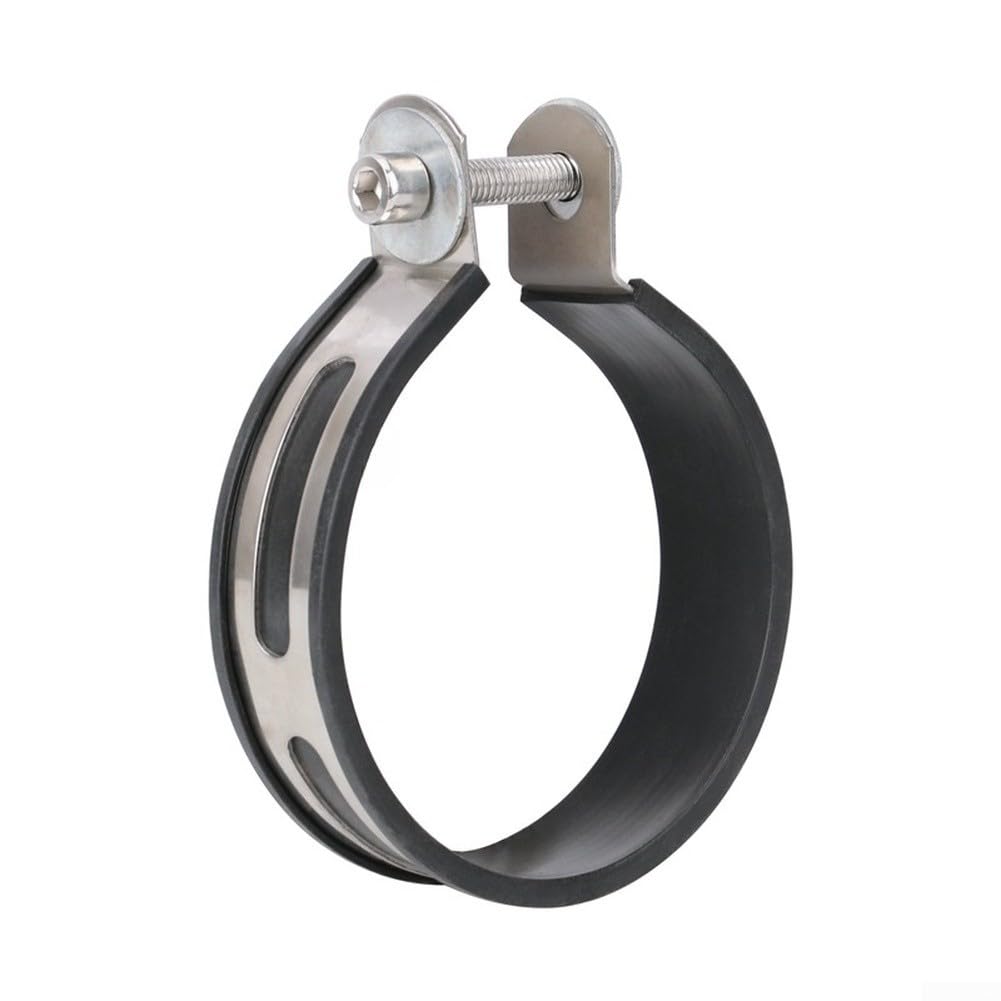Edelstahl Auspuffschelle 100-110mm Rundes Rohr Motorrad(100mm) | Rostfreier Edelstahl, langlebig für bei jedem Wetter, 100-110mm Passform, sicheres Festklemmen, leichtes Design