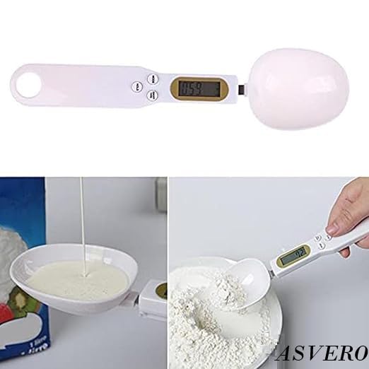 Image of Digital Spoon Scale for Kitchen | 0.1g Precision Electronic Measuring Spoon for Oil, Salt, Sugar & Spices | LCD Display Food Weight Spoon for Diet, Diabetes & Healthy Cooking