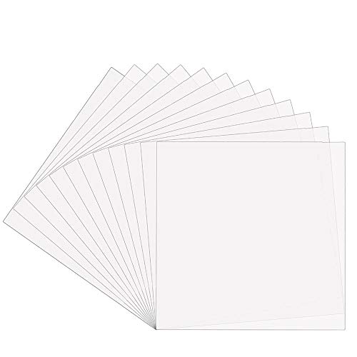 12 Stücke Mylar Schablonenblätter 30.5 * 30.5cm Mylar Folie Schablonen Mylarfolien Halbtransparent Stencil zur Verwendung mit Silhouette-Maschinen 7 Mil Cover