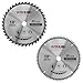Price comparison product image Saxton TCT Circular Wood Mitre Saw Blades 255mm x 40 & 80T x 25.4mm Bore fits Evolution Rage Saws (Pack of 2)
