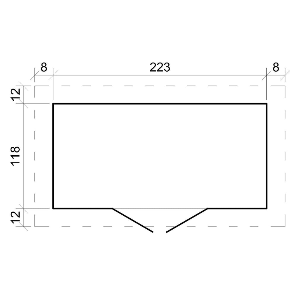 TIMBELA M310C1 Gartenhaus aus Holz 2,63 m², Kiefer/Fichte, Geräteschuppen mit 19 mm Wandstärke, Gerätehaus aus Holz für Gartenwerkzeug und Fahrräder, Doppeltür, Ohne Boden