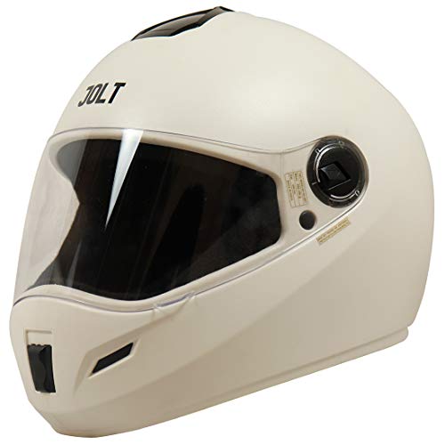 Image of Steelbird SB-39 Jolt 7Wings Classic Full Face Helmet (Large 600 MM, White with Plain Visor)
