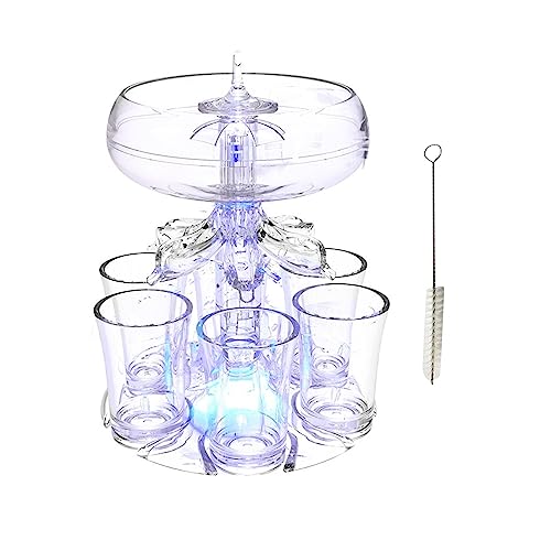 ZOOMELLA 6 Glass Dispenser Clear Wine Rack for Party Party Drinking Wedding 6 Cups Brush Light| Home & Garden|Kitchen, Dining & Bar|Bar Tools & Accessories|Liquor & Beer Dispensers Deal