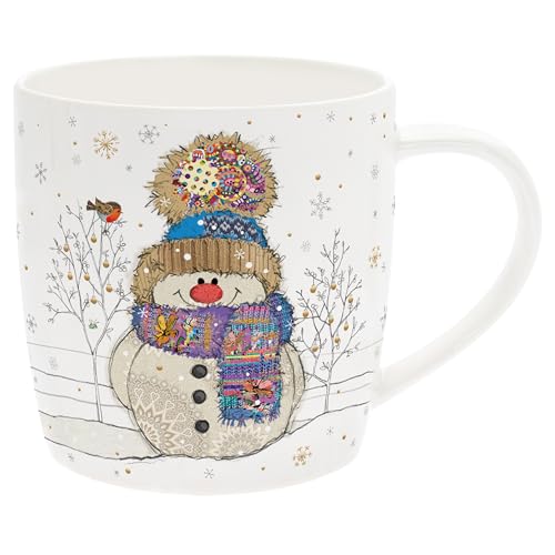 Lesser & Pavey Bug Art Snowman Mug for Hot Drinks | Reusable Fine China Coffee Cups for Kitchen & Home | Durable Printed Tea Mugs for Every Occasion | Long-Lasting Cup for All Types of Beverages