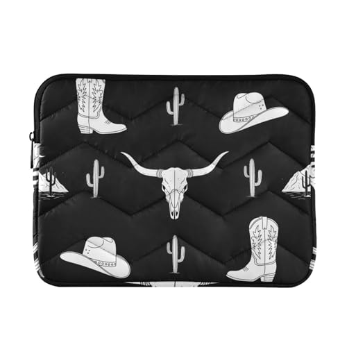 Funda para portátil de 13-14 pulgadas con diseño Western miniatura 1