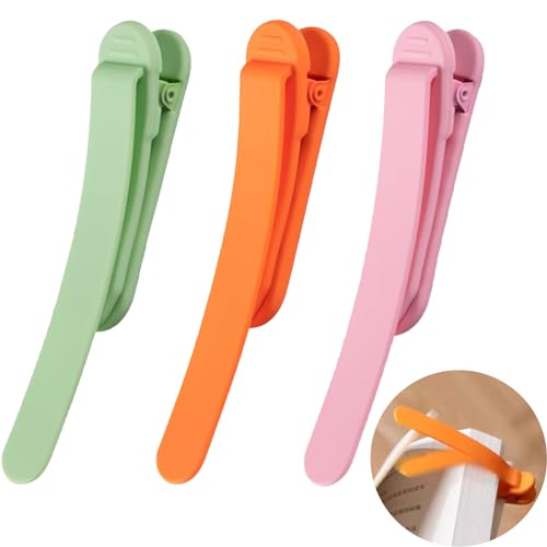 Marcapaginas Inteligente, Te Sigue Automáticamente al Pasar de Página, Marcapáginas de Silicona, Marcadores de Libros de Colores, Accesorios de Lectura para Amantes de la Lectura(3 Colores)