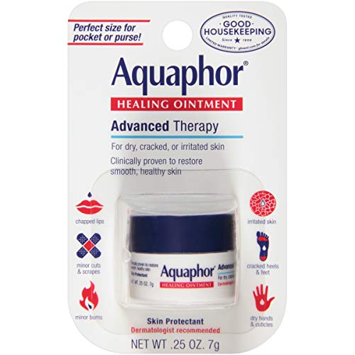 Aquaphor Healing Ointment - To Relieve Chapped, Dry, Cracked Skin On-the-Go - .25 oz. Mini Jar