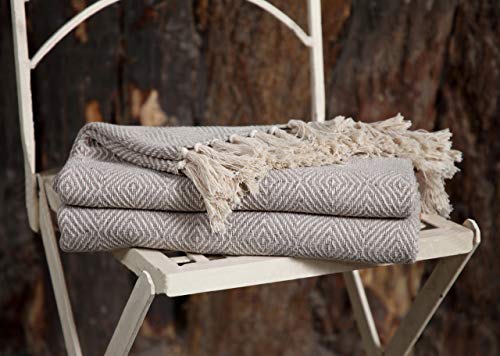 EHC algodón Waffle Check 3u00a0o 4u00a0Plazas Mantas para sofá/Cama de tamaño King, Verde, 250u00a0x 250u00a0cm