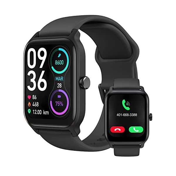 Smart Watch for Men Women with Bluetooth Call, Alexa Built-in1.8 DIY Dial with Blood Oxygen Heart Rate Sleep Fitness Tracker Notification Weather 100 Sport Modes Smartwatch for Android iOS Phone