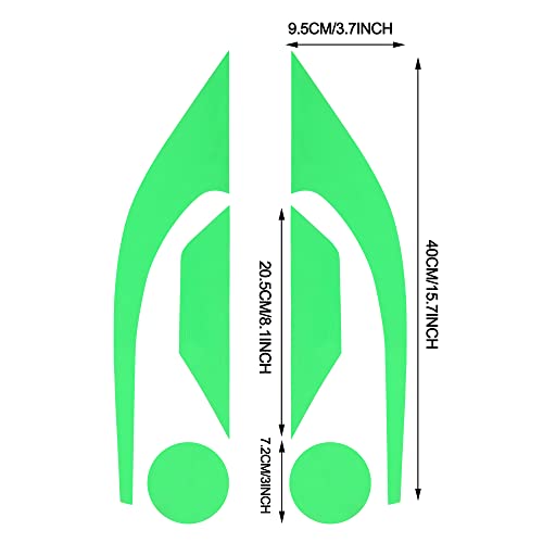 Tomall 3 Pair Vinyl Smoke Tint Fog Light Headlight Side Marker Light Film For Honda Civic 2016-2021 Fender Turn Signal Light Stickers Self Adhesive Decals Car Vinyl Smoke Stickers Decoration (Green) #TOP1