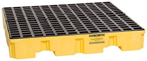 Eagle Manufacturing Company 1645, 4 Drum Low Profile Containment Pallet, 1 per Each
