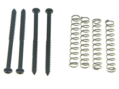 Dopro Pack of 20 Bass Guitar Pickup Mounting Screws Pickup Springs Fits Precision P Bass Jazz J Bass or P90 Pickups Black - Image 2