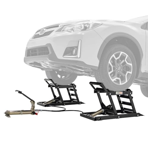 Black Widow Car Ramps for Oil Change, 3,000 lb GAWR, Hydraulic, 6"–15.5"