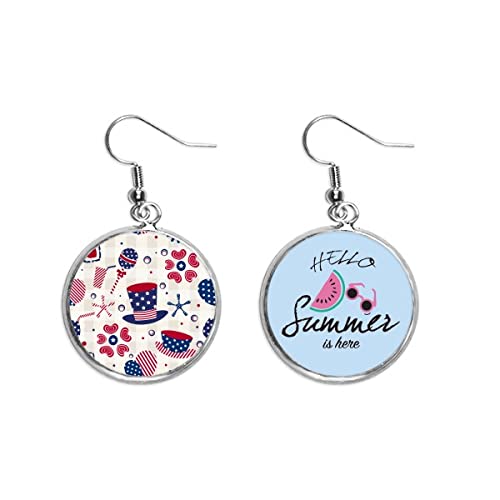 Pendientes de sandía y sombrero de copa con corazón el regalo ideal de verano