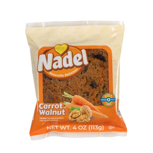 Image of Nadel - NATURALLY DELICIOUS CARROT CAKE SLICES (4 Pack) Sweet Breads & Cakes, Back to School lunch snack, breakfast bar