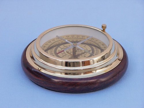 Brújula de escritorio direccional marinera Hampton Nautical de latón, 6 pulgadas miniatura 5