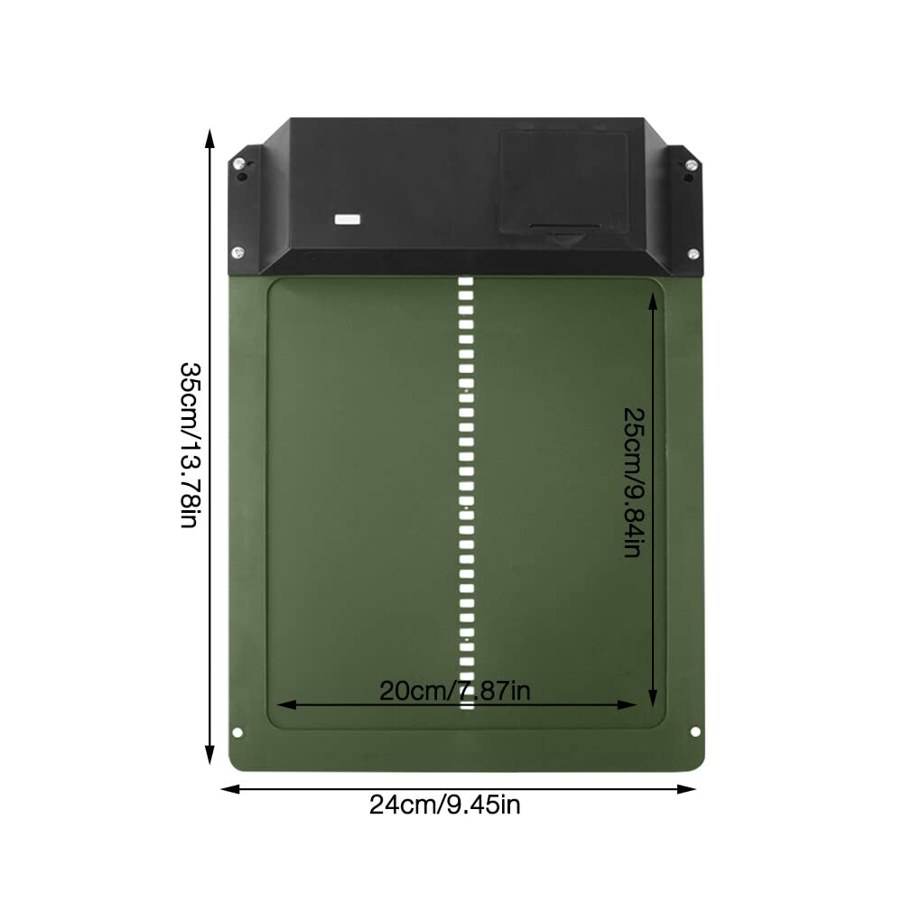 Hühnerklappe Automatisch Mit Lichtsensor, Türöffner Hühnerstall, Automatische Hühnertür, Elektrische Hühnerklappe Batterie Chicken Coop Für Sichere Hühneraufzucht, Grün