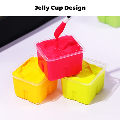Himi Gouache Paint Set, 56 Colors X 30Ml Include 8 Metallic And 6 Neon Colors, Unique Jelly Cup Design In A Carrying Case Perfect For Artists, Students, Gouache Opaque Watercolor Painting #TOP4