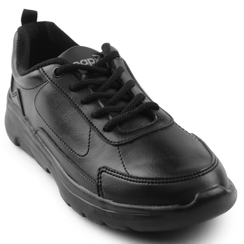 Image of Liberty SCHLSTAR-L Lacing Uniform Shoes for Boys & Girls with PU & EVA Sole | Quick-Wear Elastic Laces | Comfortable Footbed | Stylish, Modern Design