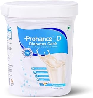 Prohance D Diabetic Nutritional Vanilla Drink - 400g | Helps Manage Blood Sugar Levels | Contains Dietary Fiber | Protein & Vitamins | Supports Weight Management & Heart Health