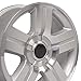 OE Wheels LLC 20 Inch Fits Chevy Silverado Tahoe GMC Sierra Yukon Cadillac Escalade CV84 Silver Mach