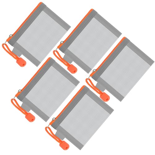Lot de 5 mini sacs en maille Classycoo gris pour pièces et cartes