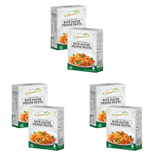 Image of Wheafree Gluten Free Rice Maize Penne Pasta - Pack of 6 (250g Each) | No Trans Fat | No Cholesterol | Easy to Cook