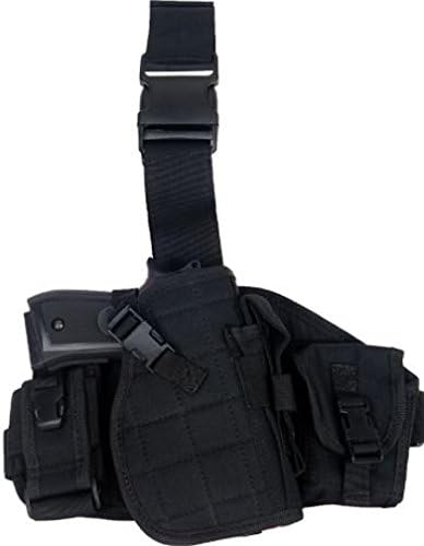 Lancer Tactical MOLLE Platform Drop Leg Airsoft Gun Holster - CA-324 series (BLACK)