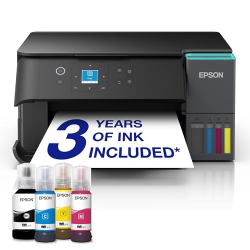 Epson EcoTank ET-2955 A4 - Impresora multifunción de depósito de Tinta Wi-Fi, con hasta 3 años de Tinta incluidos, Color Negro