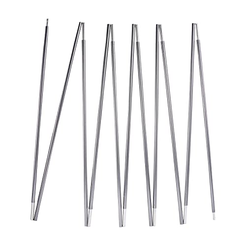 BRILLIANCE4U Tent Poles Replacement Gray, Pre-Assembled Aluminum Tent Rod 14ft 8.7 in, 7001 T6 Heated Outer Dia. 0.33” 8.5mm, 176.7 in 1 Pole