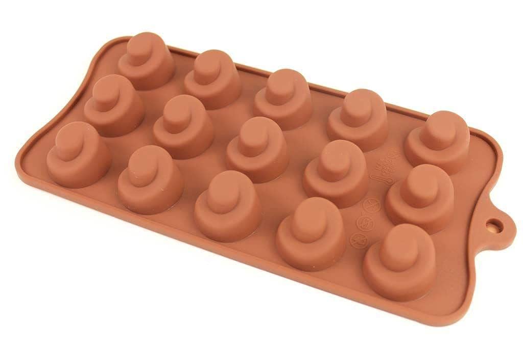 Swirl Silicone Mould for Baking Chocolate Ice Cubes Wax Melts - 1 Pack