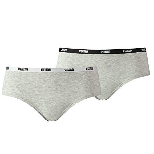 Preisvergleich Produktbild Puma Damen Iconic Hipster 4er Pack, Größe:XL, Farbe:Grey / Grey (328)