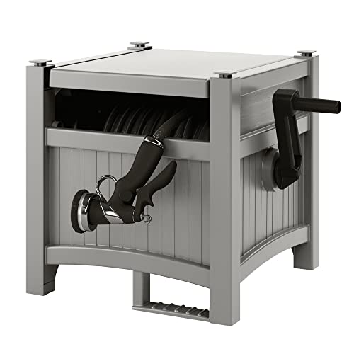 Ohrong 100 Ft. Hose Hideaway Hose Reel, Gray #TOP2