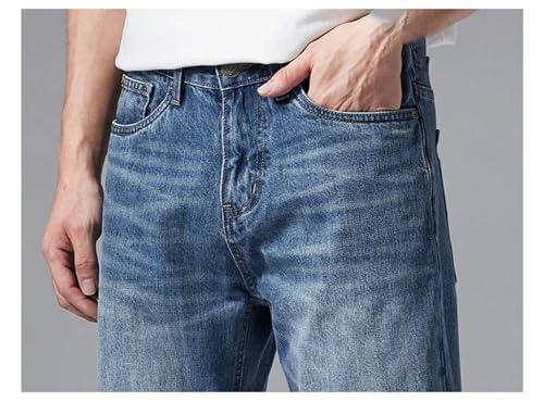 Men's Wide Leg Jeans Loose Straight Classic Denim Pants Trousers4