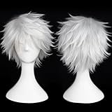 BESTBEL+Hair Cap White Short Wig for Men Short White Messy Funny Wig Fashion Anime Wig for Halloween Cosplay Mens Cosplay Outfit