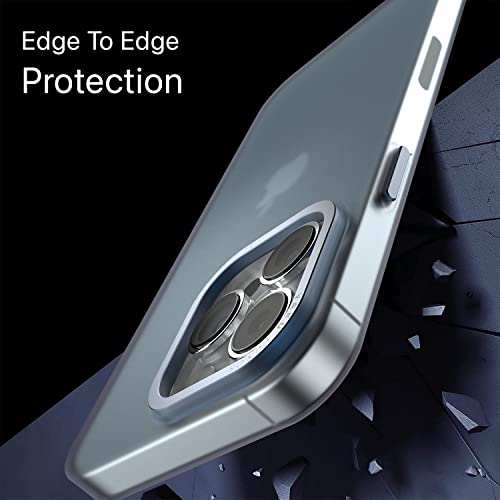 Image of eller sante SAN Pedro Frosted for iPhone 14 Pro Case Cover, 6 Feet Drop Protection, Shockproof, Scratch Resistant, Slim, Thin, Compatible with iPhone 14 Pro Back Cover - Blue