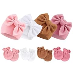 4 Pcs: Mittens & Bow Hats Bb