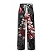 WENKOMG1 Pajama Unisex - Funny Holiday Elastic Waist Loose Fit Wide Leg Lounge Pj Pant Christmas Pajama Only Fashion for Men Sleepwear and Pantalones Pijama Casuales (XL - Red)
