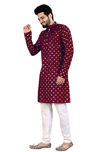 Image of Men's Printed Cotton Kurta