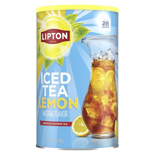 Image of Lipton Lemon Powdered Iced Tea, Sweetened, Makes 28 Quarts