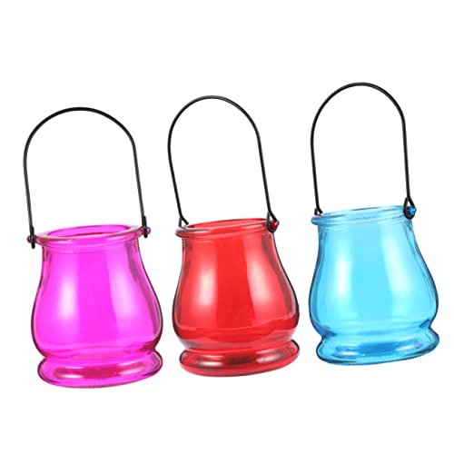 TOYANDONA 3pcs Hydroponics Bottle Hanging Flower Pot Holders for Water Plants Versatile Hydroponics Vases for Home Decor Random Color Random Color
