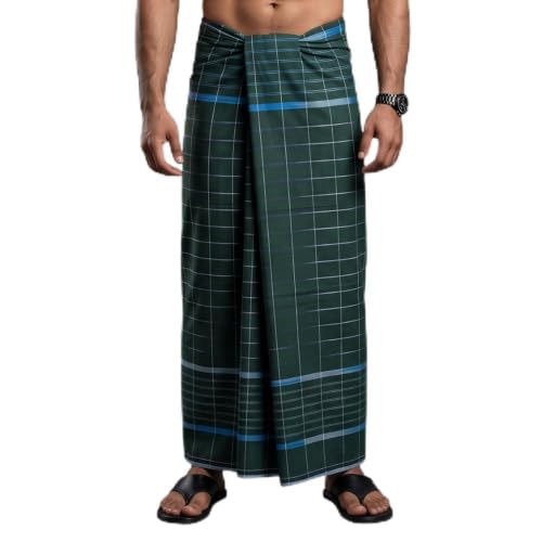 Image of Men's Cotton Lungi | Soft Breathable Wrap Around Lungi | Comfortable Daily & Home Wear for Men