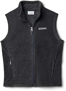 Columbia Youth Boys Steens Mtn Fleece Vest, Charcoal Heather, Large